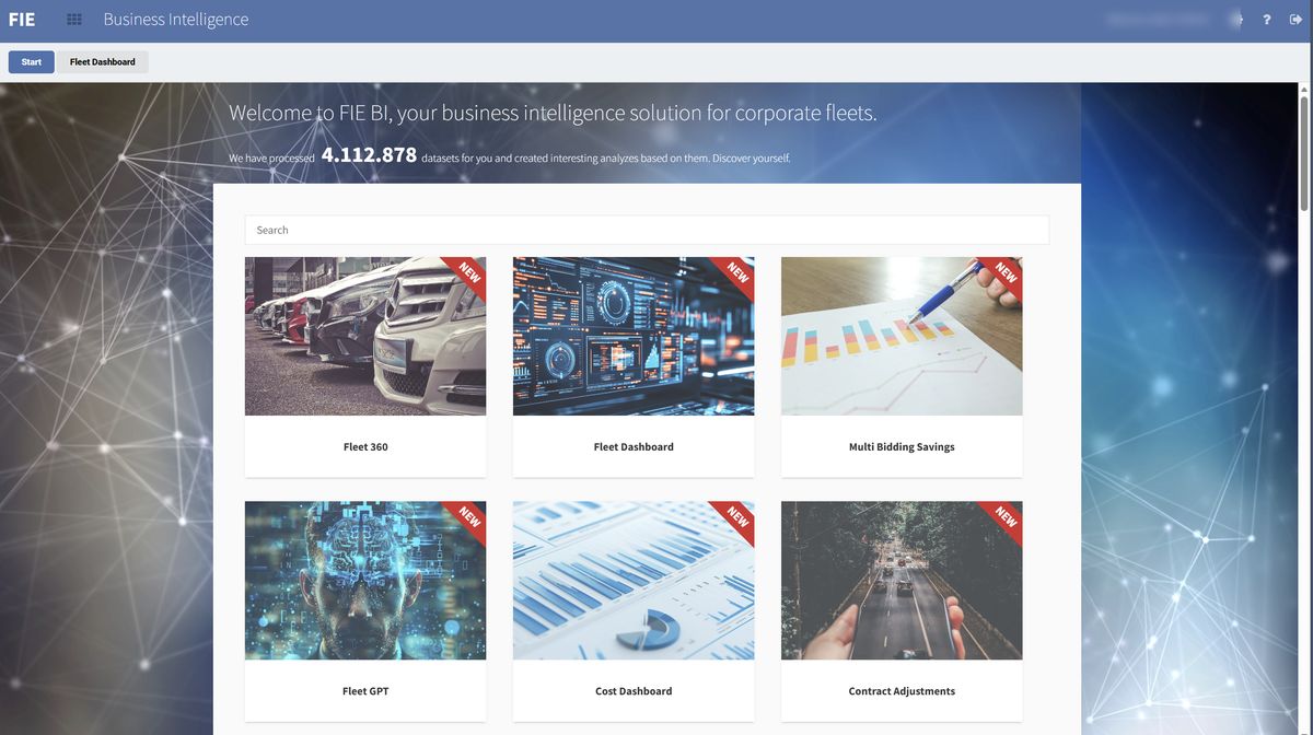 FIE Business Intelligence dashboard for global reporting